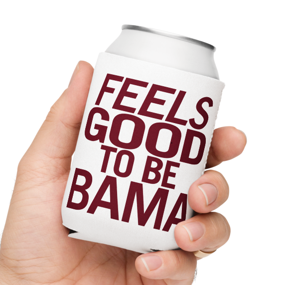 FEELS GOOD TO BE BAMA - CAN COOLER, STANDARD 12 OZ.